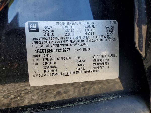2018 CHEVROLET COLORADO Work Truck