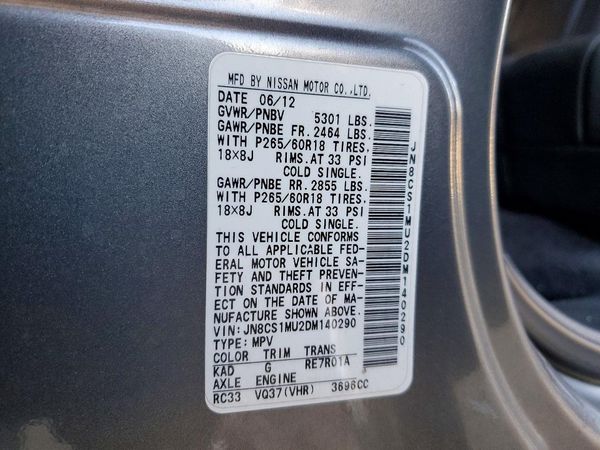 2013 INFINITI FX37 BASE