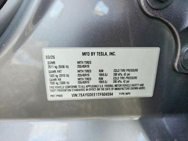 2026 TESLA MODEL Y