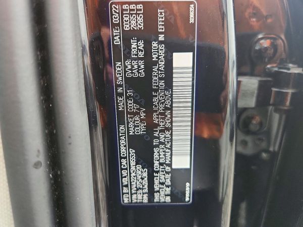 2022 VOLVO XC90 Momentum (excl S60)