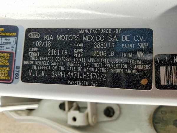 2018 KIA FORTE LX Pop,S,EX