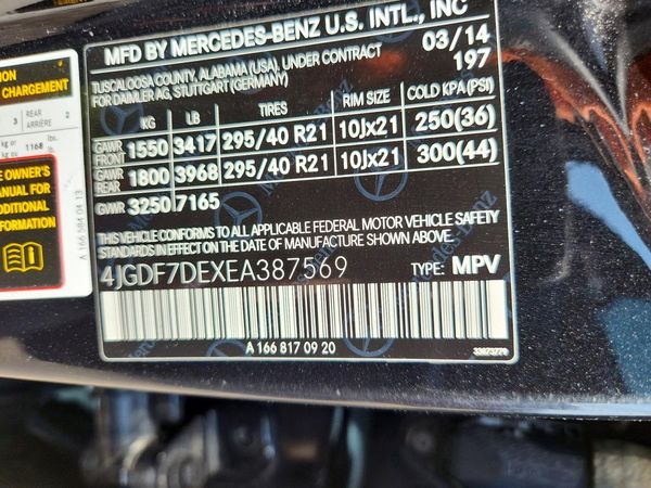 2014 MERCEDES-BENZ GL GL 550 4MATIC
