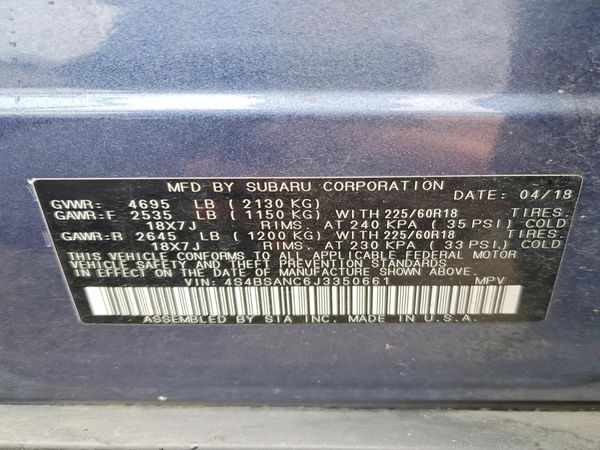 2018 SUBARU OUTBACK