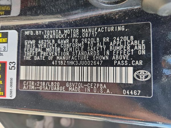2018 TOYOTA CAMRY