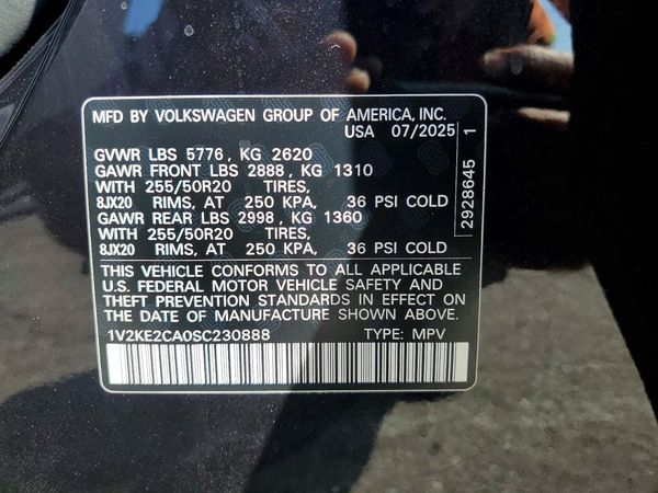 2025 VOLKSWAGEN ATLAS CROSS SPORT