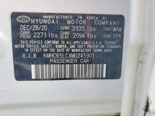 2021 HYUNDAI IONIQ