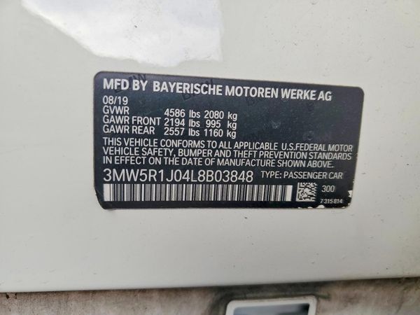 2020 BMW 330I NA