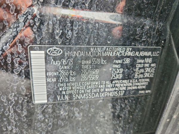 2023 HYUNDAI SANTA FE Limited — VINS