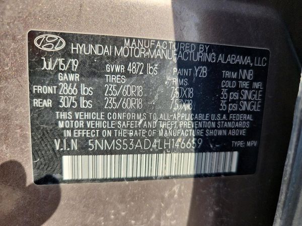 2020 HYUNDAI SANTA FE