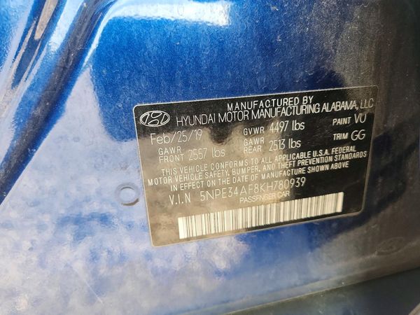 2019 HYUNDAI SONATA