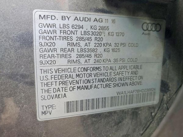 2017 AUDI Q7 quattro Premium Plus