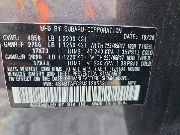 2021 SUBARU OUTBACK
