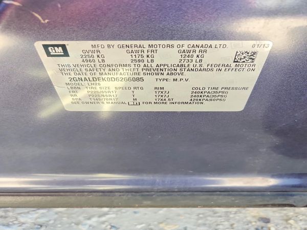 2013 CHEVROLET EQUINOX 1LT