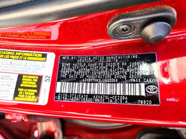 2018 TOYOTA CAMRY L/LE/SE/XLE