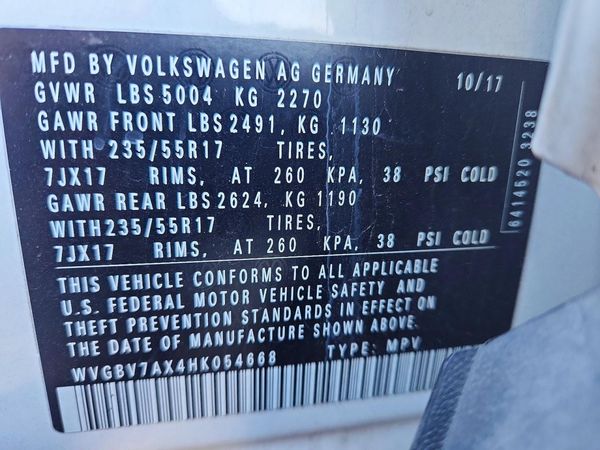2017 VOLKSWAGEN TIGUAN