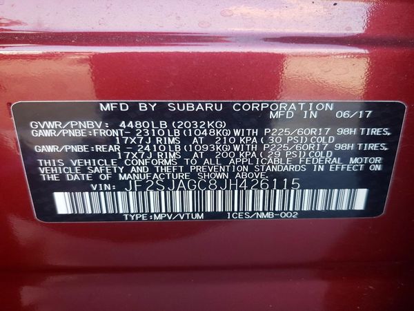 2018 SUBARU FORESTER
