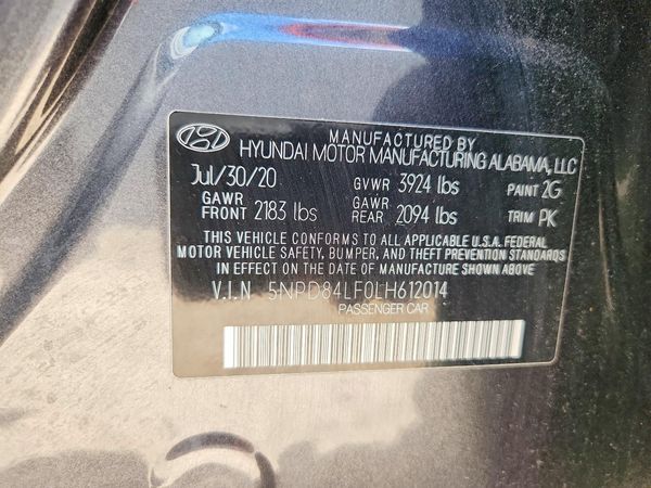 2020 HYUNDAI ELANTRA