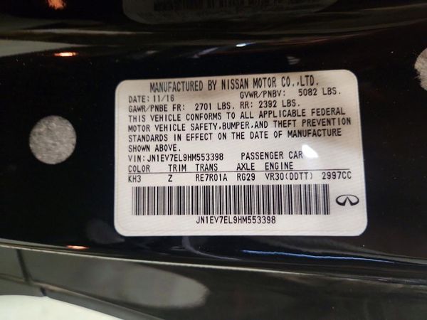 2017 INFINITI Q60 — VINS