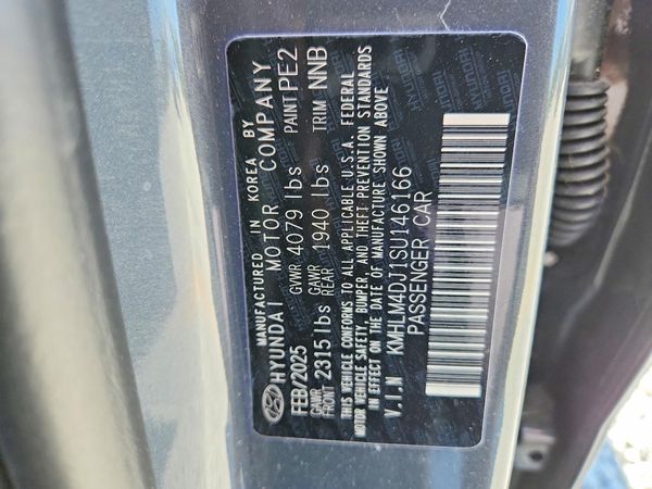 2025 HYUNDAI ELANTRA Blue, SEL Sport — VINS