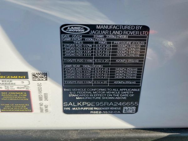 2024 LAND ROVER RANGE ROVER