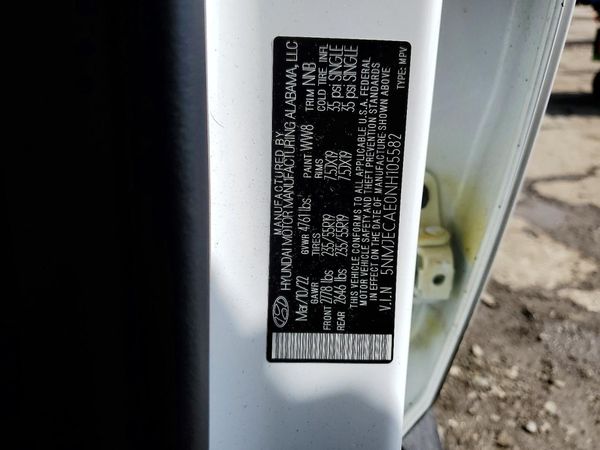 2022 HYUNDAI TUCSON Limited — VINS