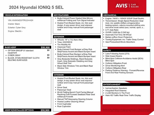 2024 HYUNDAI IONIQ SEL