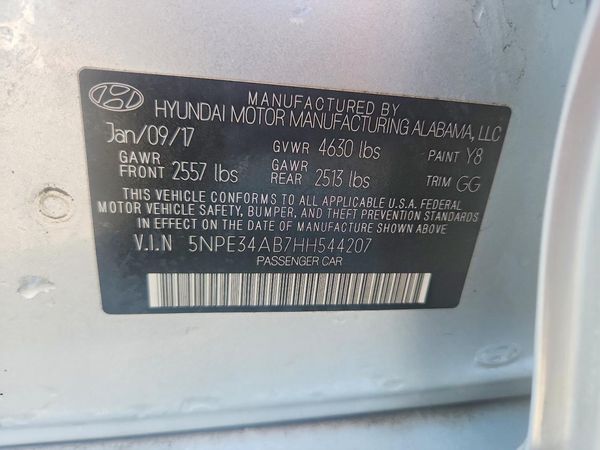 2017 HYUNDAI SONATA