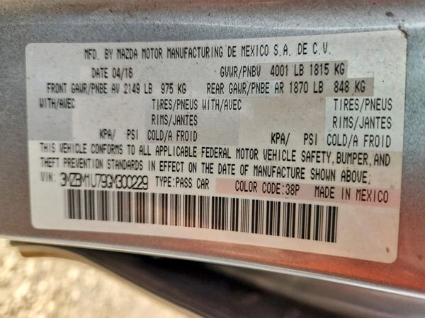 2016 MAZDA 3 Sport/GX
