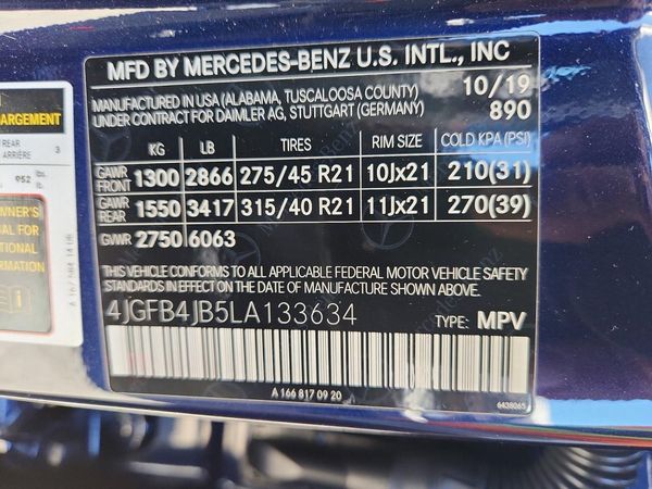 2020 MERCEDES-BENZ GLE GLE350