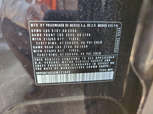 2019 VOLKSWAGEN TIGUAN