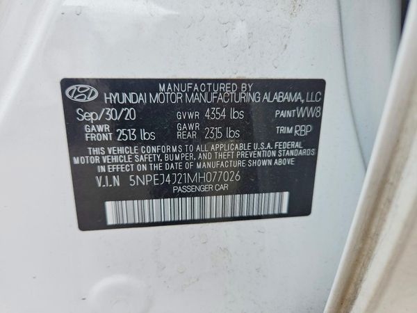 2021 HYUNDAI SONATA