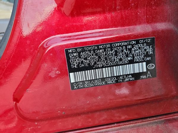 2012 LEXUS IS 250