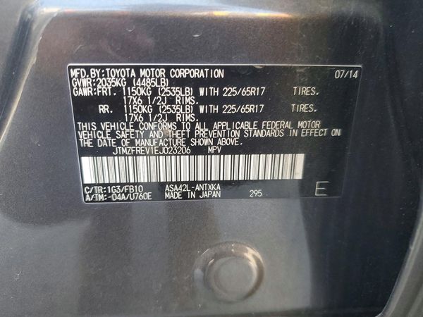 2014 TOYOTA RAV4 Standard