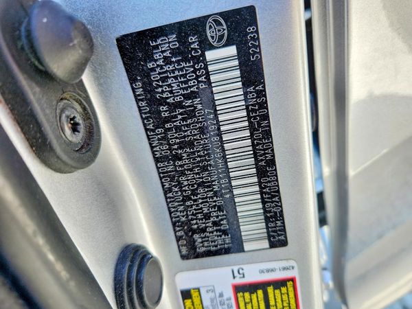 2019 TOYOTA CAMRY L/LE/SE/XLE
