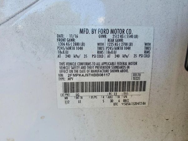 2017 FORD EDGE SEL