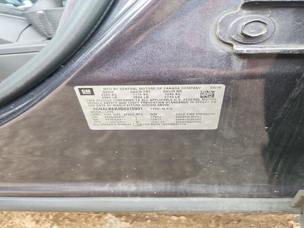 2016 CHEVROLET EQUINOX LS