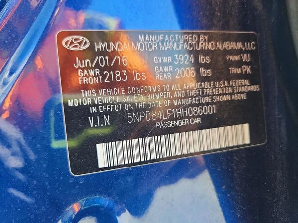 2017 HYUNDAI ELANTRA