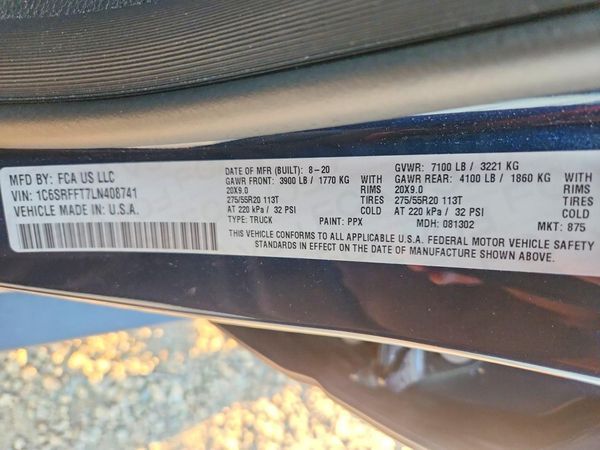 2020 RAM 1500 Big Horn, Lonestar