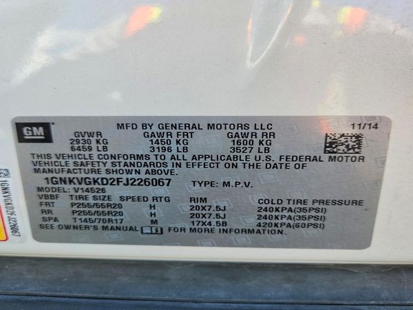 2015 CHEVROLET TRAVERSE 1LT
