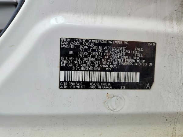 2014 TOYOTA RAV4 EV BA High