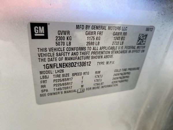 2013 CHEVROLET EQUINOX 2LT