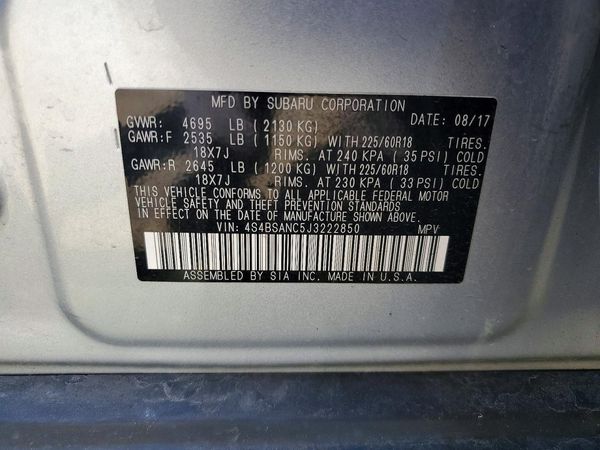 2018 SUBARU OUTBACK