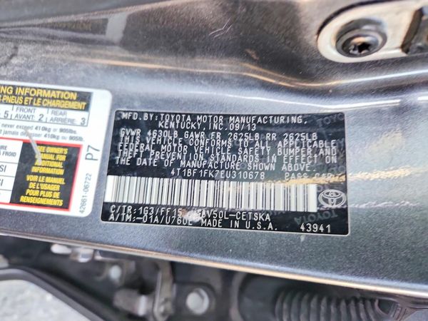 2014 TOYOTA CAMRY