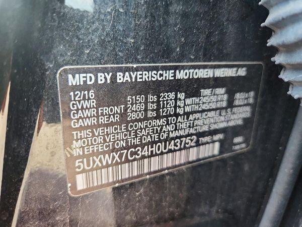 2017 BMW X3 xDrive35i