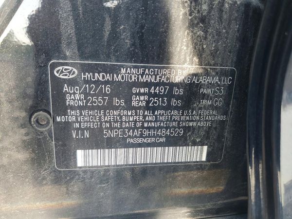 2017 HYUNDAI SONATA