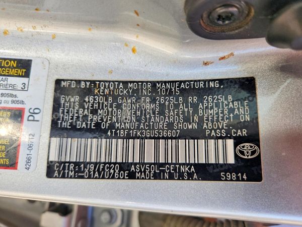 2016 TOYOTA CAMRY