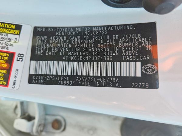 2023 TOYOTA CAMRY XSE — VINS
