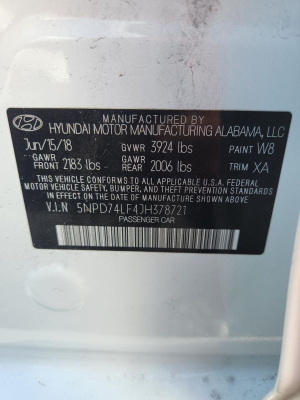2018 HYUNDAI ELANTRA