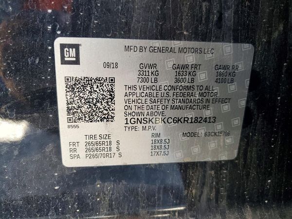 2019 CHEVROLET TAHOE LT