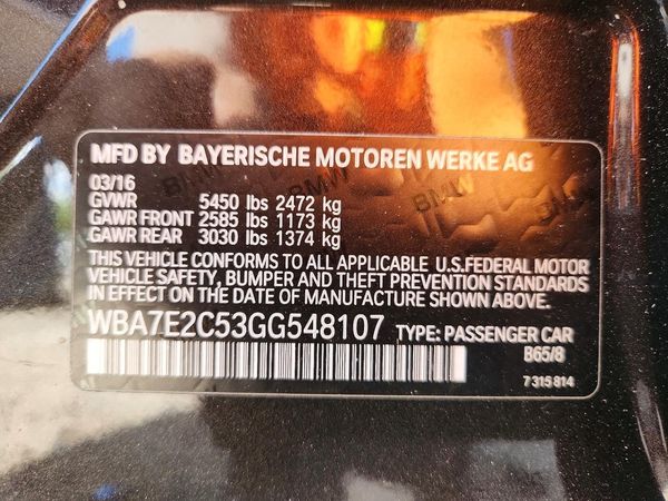 2016 BMW 740